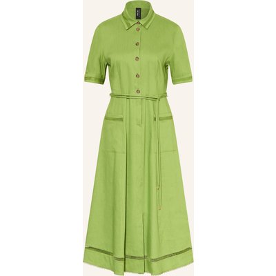 Marc Cain Hemdblusenkleid Mit Leinen Und Spitze gruen