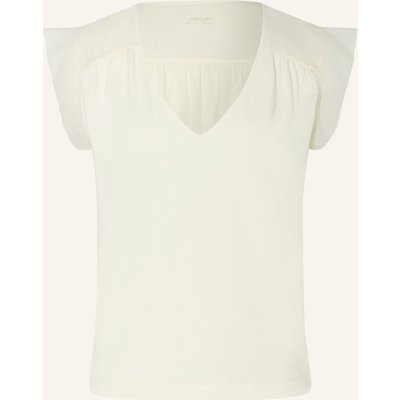 Marc Cain Top Im Materialmix weiss