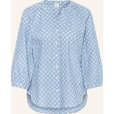 Brax Bluse Velia Aus Lochspitze Mit 3/4-Arm blau