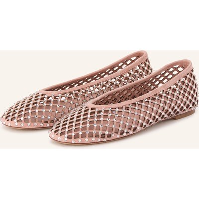 Lola Cruz Ballerinas Leonor Mit Schmucksteinen rosa