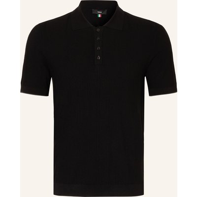 Cinque Strick-Poloshirt Cigio schwarz