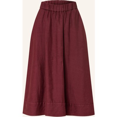 rosso35 Leinenrock rot