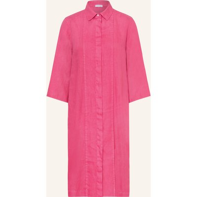 rosso35 Hemdblusenkleid Aus Leinen Mit 3/4-Arm pink