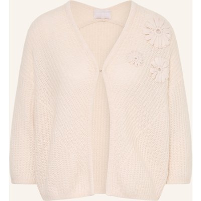 Hemisphere Strickjacke Mit Cashmere Und 3/4-Arm beige
