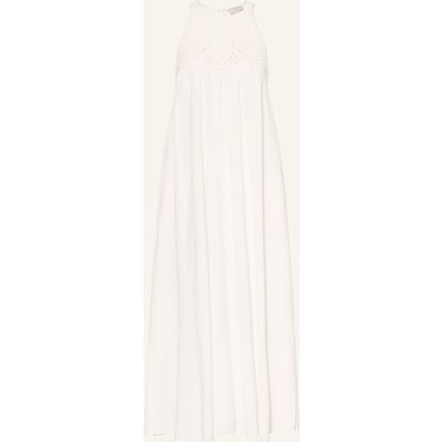 Hemisphere Kleid Im Materialmix weiss