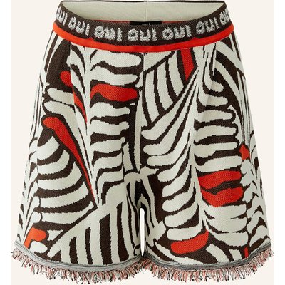 Oui Shorts Mit Glitzergarn braun