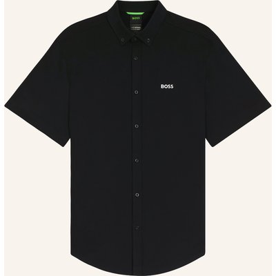 Boss Kurzarm-Hemd St_Motion S Regular Fit Aus Jersey schwarz