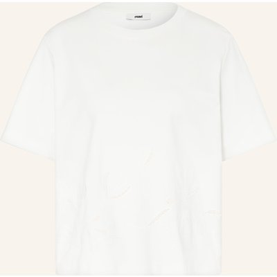 Mavi T-Shirt Mit Lochspitze weiss