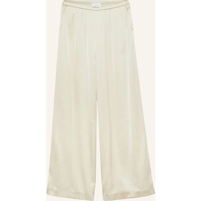 Comma Marlenehose Aus Satin beige