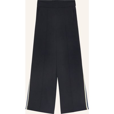 Comma Marlenehose Mit Galonstreifen blau