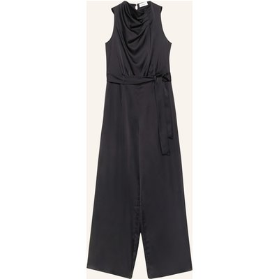 Comma Jumpsuit Aus Satin blau