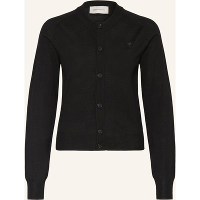 Ami Paris Strickjacke Aus Merinowolle schwarz