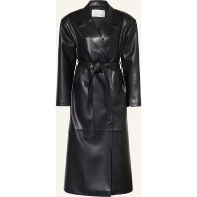 The Frankie Shop Trenchcoat Tina In Lederoptik schwarz