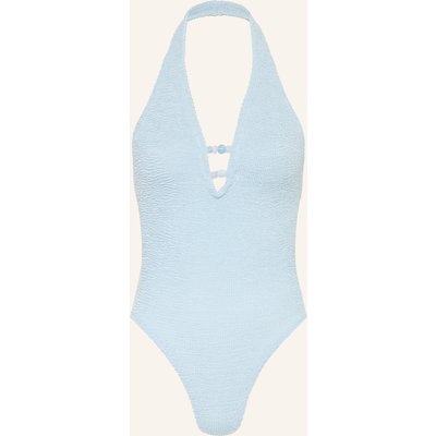 Hunza G Neckholder-Badeanzug Adirana Mit Schmuckperlen blau