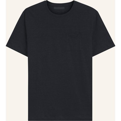 Boss Strickshirt Taut Aus Leinen blau