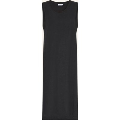 Darling Harbour Kleid Im Materialmix Mit Leinen schwarz