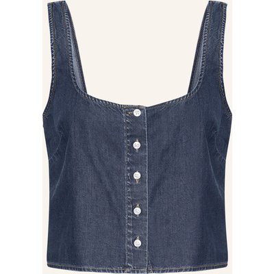 Good American Blusentop In Jeansoptik blau