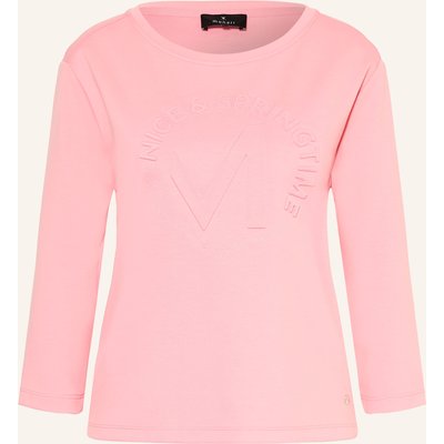 Monari Longsleeve Mit 3/4-Arm Und Schmucksteinen pink