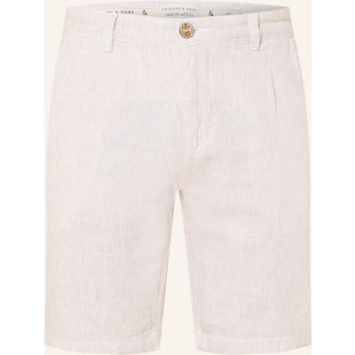 Colours & Sons Shorts Mit Leinen beige
