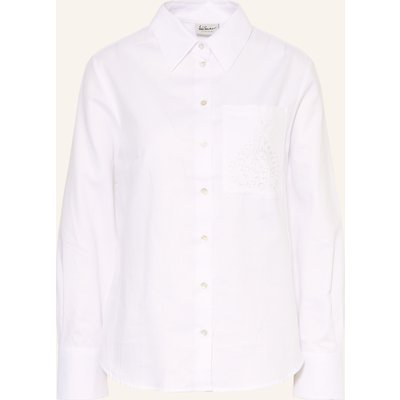 Luis Trenker Hemdbluse Lubarabella Mit Lochspitze weiss