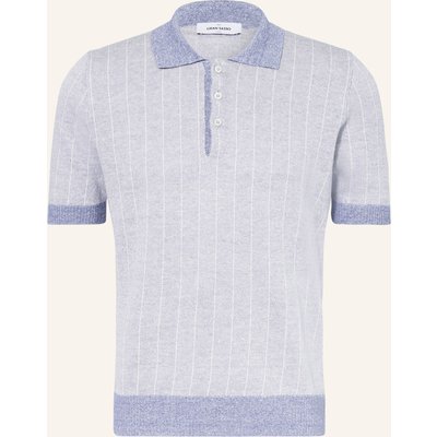 Gran Sasso Strick-Poloshirt Mit Leinen blau
