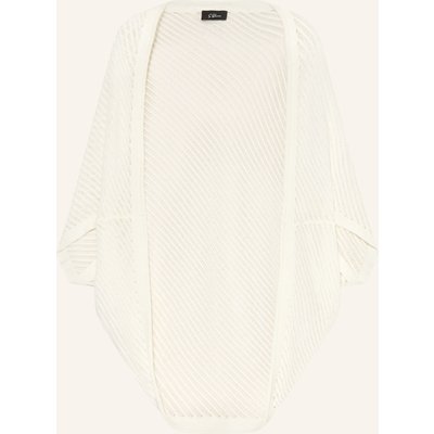 S.Oliver Black Label Strickhülle Mit Pailletten Und 3/4-Arm weiss