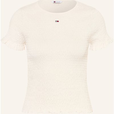 Tommy Jeans T-Shirt Mit Rüschen weiss