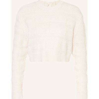 Tommy Jeans Cropped-Pullover weiss