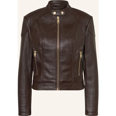 Guess Jacke Marlene In Lederoptik braun