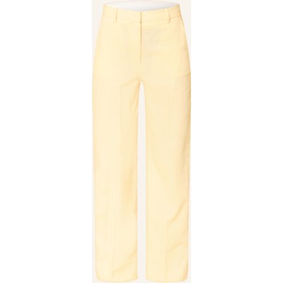 Selected Marlenehose Mit Leinen gelb