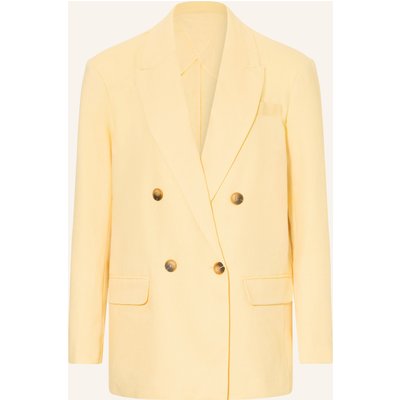 Selected Oversized-Blazer Mit Leinen gelb