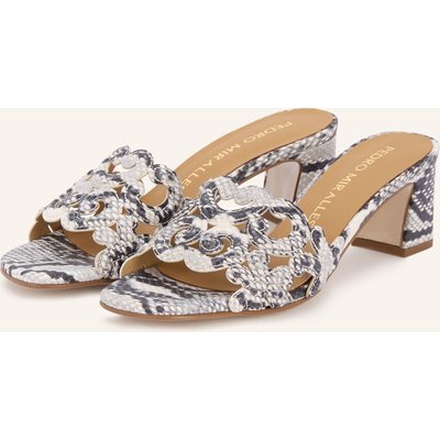 Pedro Miralles Mules Pyton Mate beige