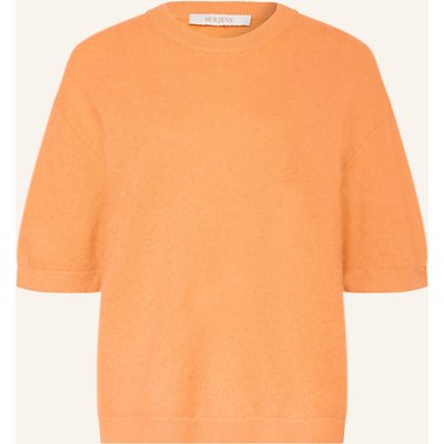 Herzens Strickshirt Aus Cashmere orange