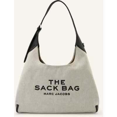 Marc Jacobs Schultertasche The Leather-Trim Canvas Belted Sack Bag schwarz