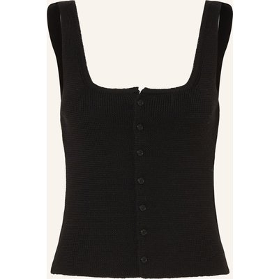 By Aylin Koenig Stricktop Quinn Aus Merinowolle schwarz