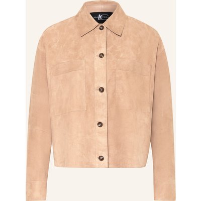 Luisa Cerano Lederjacke rosa