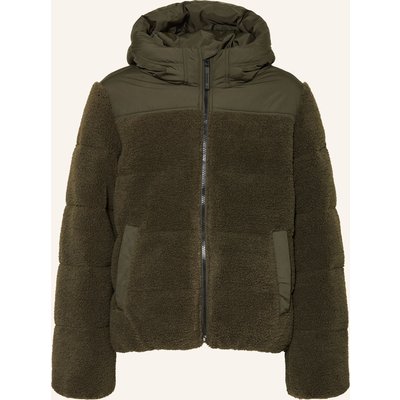 Garcia Teddyfell-Jacke Im Materialmix gruen