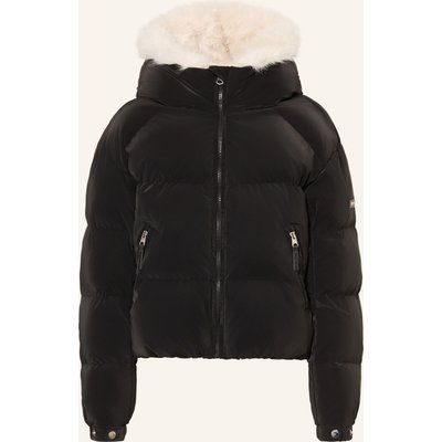 Garcia Steppjacke Mit Kunstpelz schwarz
