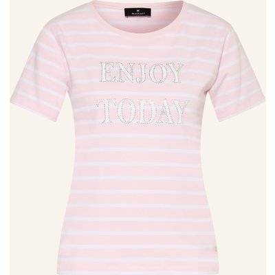 Monari T-Shirt Mit Schmucksteinen rosa