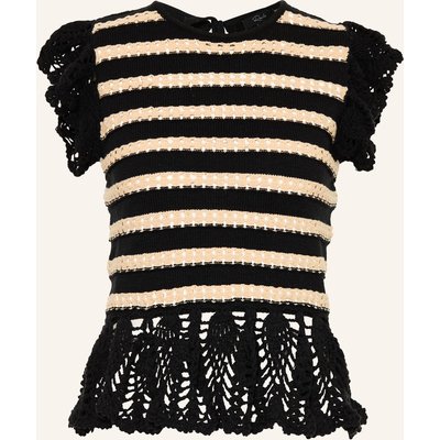 Rails Stricktop Coen Mit Rüschen schwarz