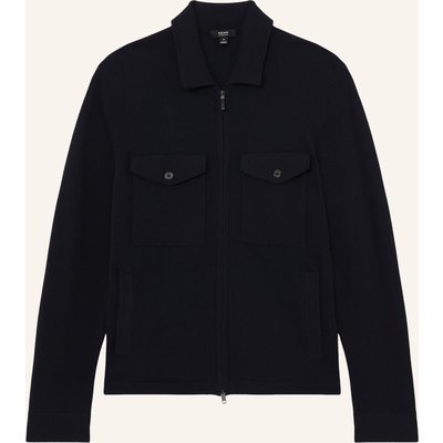 Reiss Strickjacke Dunstall blau