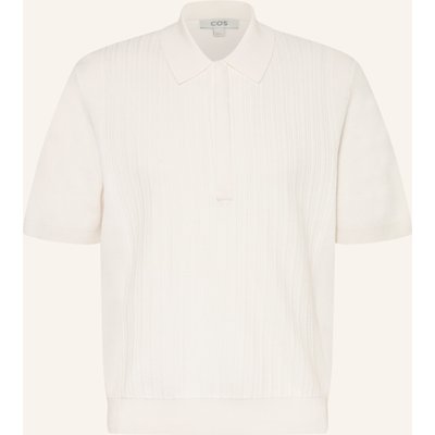Cos Strick-Poloshirt weiss