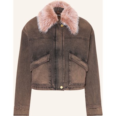 Marc Aurel Jeansjacke Mit Abnehmbarem Kragen braun
