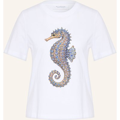 Rich & Royal T-Shirt Mit Schmucksteinen weiss