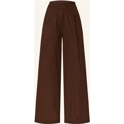 Rich & Royal Marlenehose Mit Leinen braun
