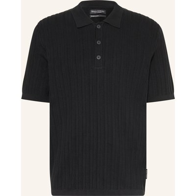 Marc O'polo Strick-Poloshirt schwarz