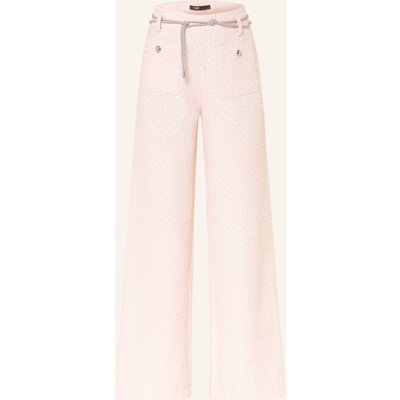 Maje Tweed-Hose Mit Schmucksteinen Und Glitzergarn pink