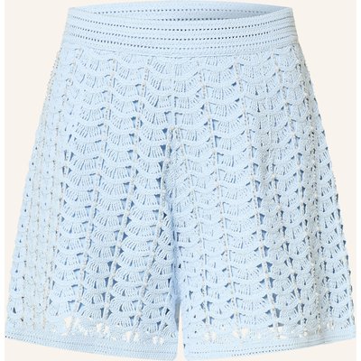 Sandro Strickshorts Mit Schmuckperlen blau