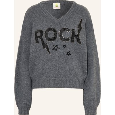 Princess Goes Hollywood Pullover Mit Schmucksteinen grau