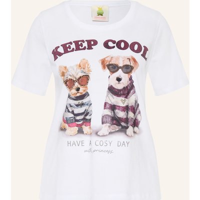 Princess Goes Hollywood T-Shirt Mit Schmucksteinen weiss